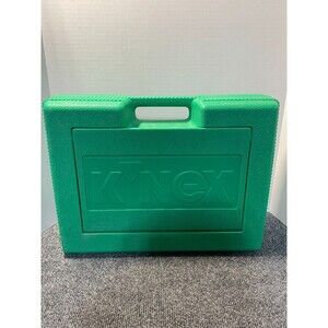 Vintage  Kinex Green Box Hard Carrying Carry Case 1995 filled with K'NEX